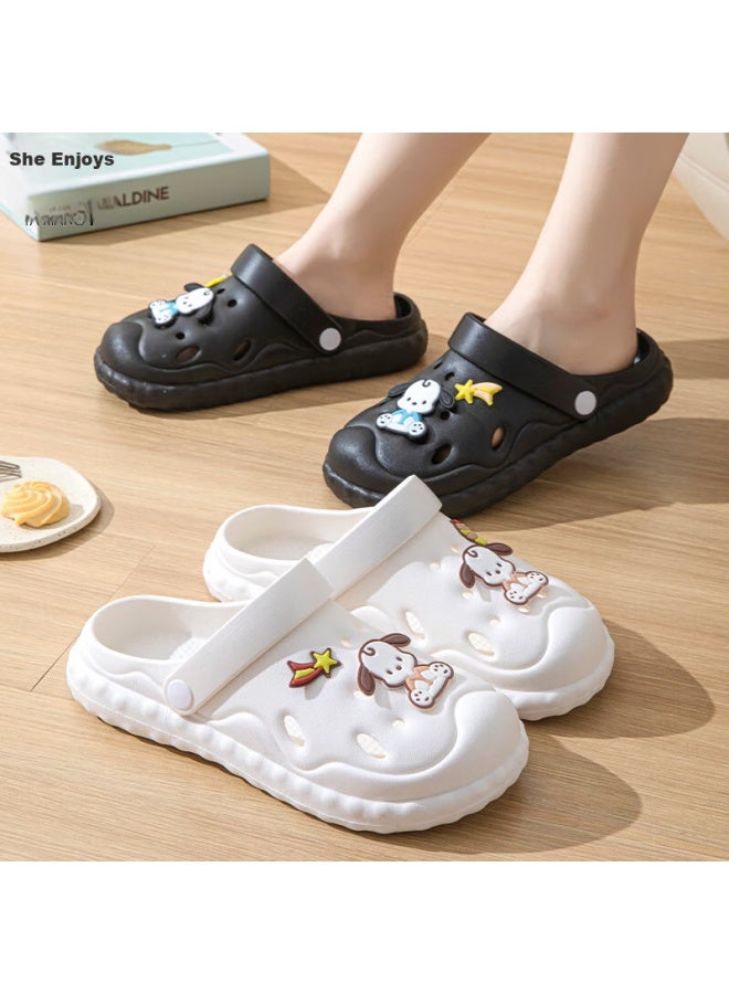 She enjoys She Xiang Dongtong Shoes, Women's Beach Shoes, Sandals, Lightweight Outdoor Wear, Tm302, White Khaki, 36/37 - Image 4