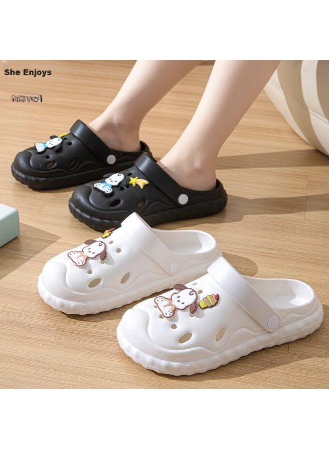 She enjoys She Xiang Dongtong Shoes, Women's Beach Shoes, Sandals, Lightweight Outdoor Wear, Tm302, White Khaki, 36/37 - Image 5