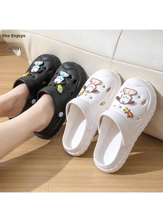 She enjoys She Xiang Dongtong Shoes, Women's Beach Shoes, Sandals, Lightweight Outdoor Wear, Tm302, White Khaki, 36/37 - Image 3