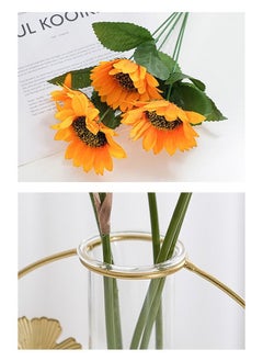 ZCM-HAPPY Creative Home Pentagram Vase With Metal Bracket Home Living Room Desktop Flower Arranger Ornament  - Image 3