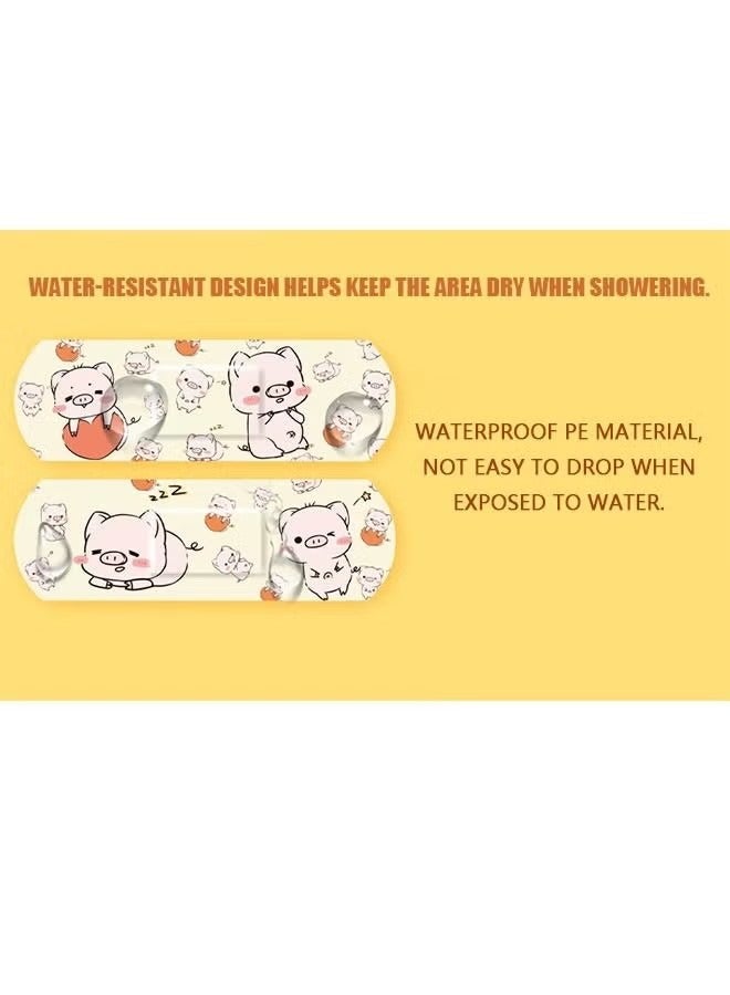 120 Pcs Cartoon Bandages Strips Band Aid, PE Material Hemostatic Waterproof Adhesive Bandages Strips Combination Pack, Cuts Scrapes First Aid Bandages for Family (Colorful) - Image 5