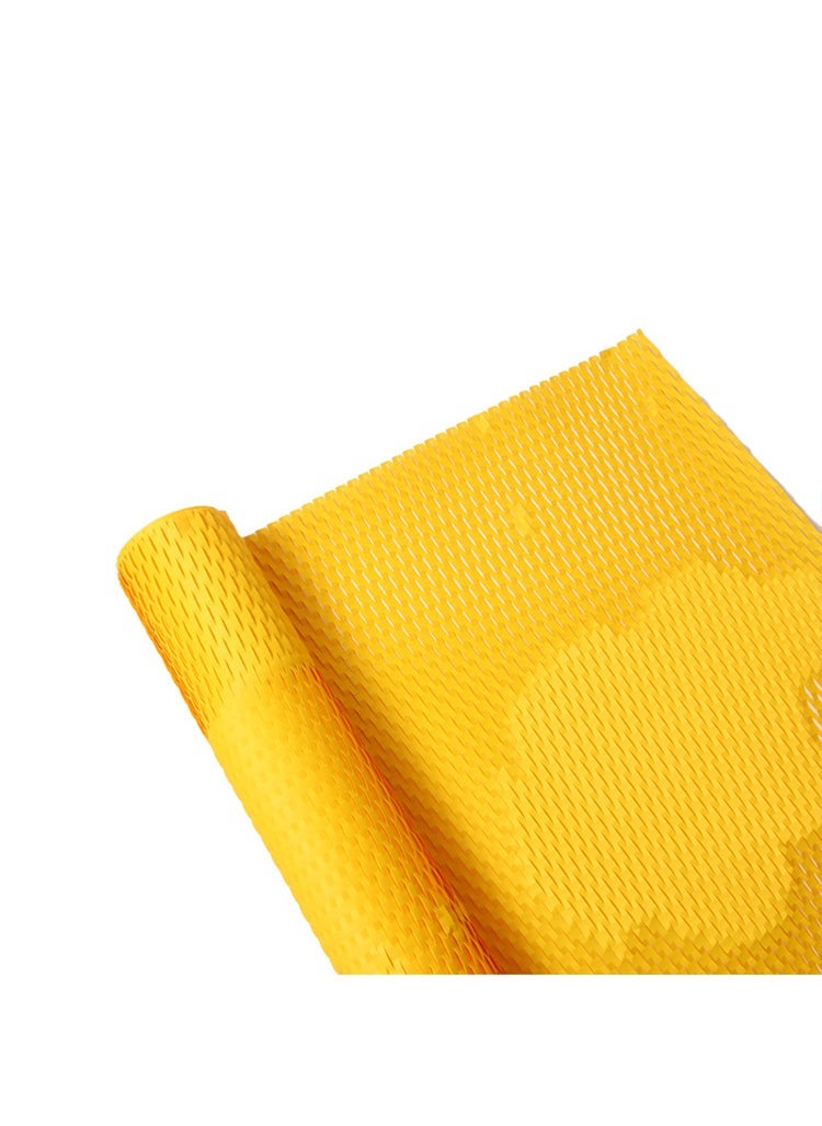 1 x 5 pcs Luxury Honeycomb Flower Bouquet Wrapping Paper Yellow 