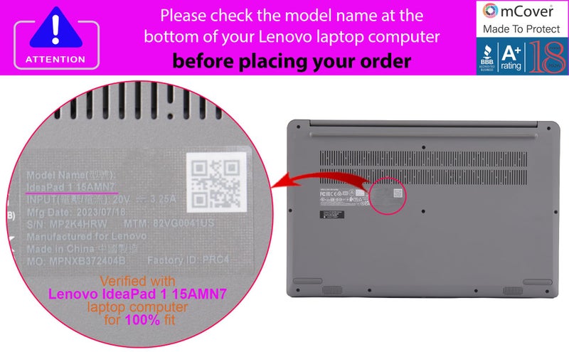 mCover Case Compatible ONLY for 2022-2025 15" Lenovo IdeaPad 1 Series (15ADA7 / 15AMN7 / 15ALC7 / 15IAU7 / 15IGL7 / 15IJL7 / 15IRU7) Windows Laptops (NOT Fitting Any Other Models)- Pink - Image 4