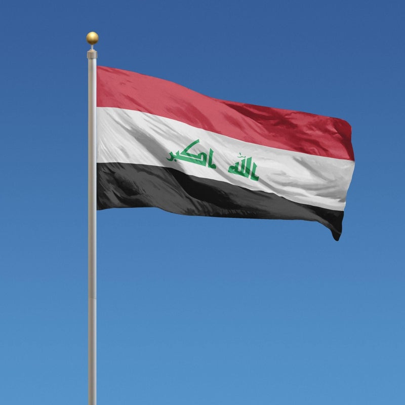 Runesol Iraq Flag, 91 x 152 cm (3 ft x 5 ft), 4 Eyelets, Iraq National Flag, Mesopotamia, Iraq Country Flag, Eid, Vibrant Colours - Image 3