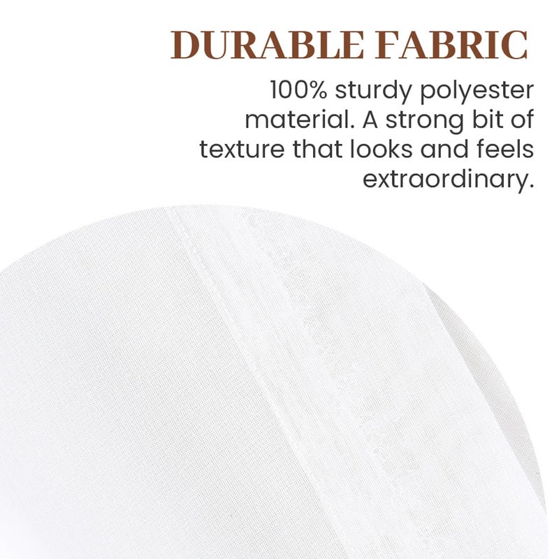 Dreaming Casa Solid Sheer Curtains Draperies White Rod Pocket 2 Panels 100" W x 102" L - Image 3