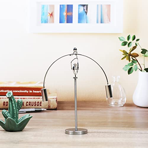 Sunnytech Unicycle Weightlifter Stainless Steel Physics Balancing Tumbler Kinetic Art Balance Toy Decompressive Science Psychology Home Offic Decor Desk Toy WJ143 - Image 2