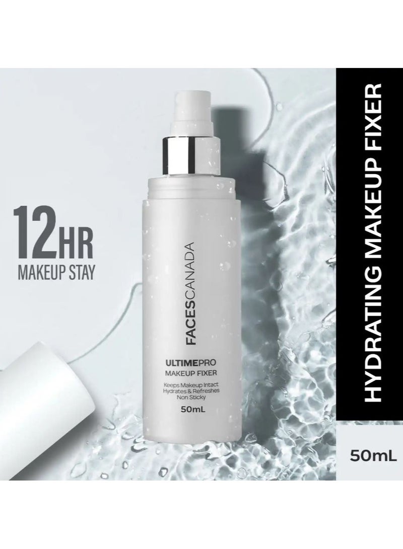 Facescanada Ultime Pro Makeup Fixer 50 mL | Long Lasting Makeup Setting Spray | Keeps Makeup Intact | Hydrates, Soothes & Refreshes Skin | Hyaluronic Acid & Vitamin E Enriched - Image 1