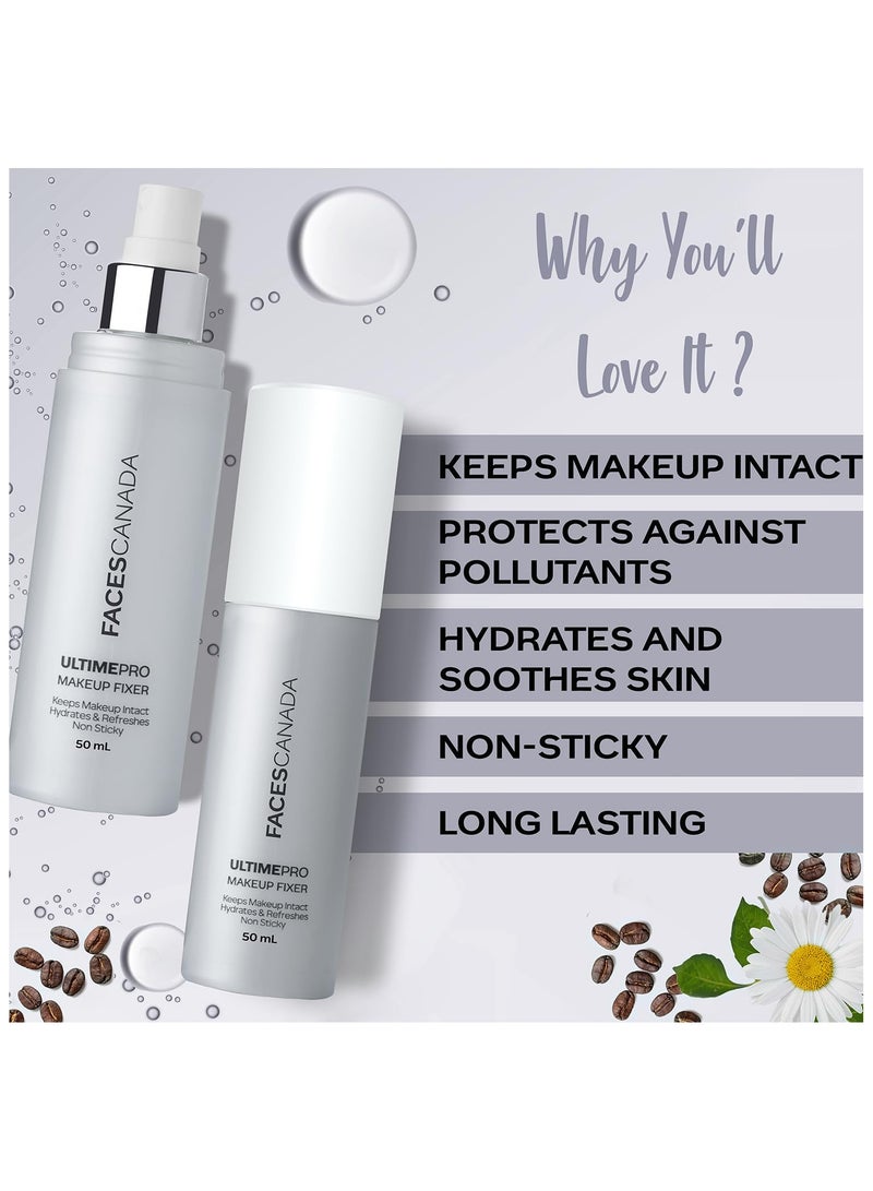Facescanada Ultime Pro Makeup Fixer 50 mL | Long Lasting Makeup Setting Spray | Keeps Makeup Intact | Hydrates, Soothes & Refreshes Skin | Hyaluronic Acid & Vitamin E Enriched - Image 5