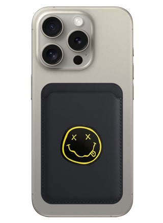 Magnetic Wallet, Compatible with MagSafe Wallet, for iPhone Wallet, for iPhone 16/15/14/13/12 Series, Not for iPhone 13/12 mini, 3 Card Holder, Vegan Leather, Black - Smiley (2) - pzsku/ZC78822C40EBB6A9BEA8FZ/45/_/1725116806/82b5f2f4-0cc7-48db-835c-b69b048485f3