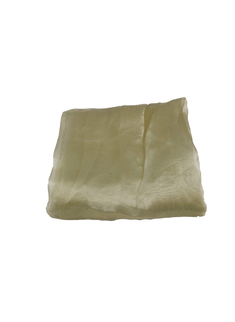 Pehnava Fab studio - Pehnava Fab Studio Tissue Organza Fabric for Dress Cloth Material for Use in Fancy Garments Making Frocks GownsDresses and Also Wrapping Party Wedding DecorationsOlieveDrab1 Meter - Image 1