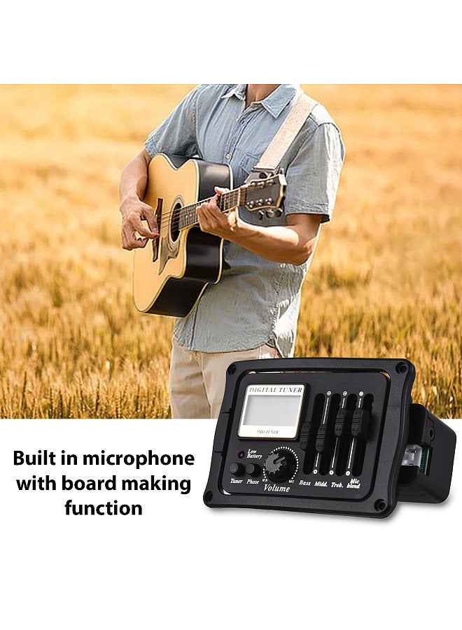 Generic Acoustic Guitar Pickup Folk Classical Guitar Pickup EQ Plate Pickup Multi-color LCD Color Screen Built-in Microphone with Calibration  - Image 3