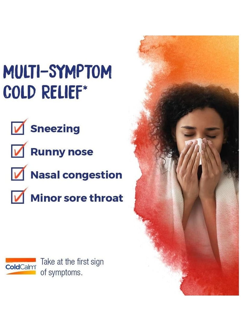 Boiron - Coldcalm Meltaway Tablets - Cold Relief - For Sneezing, Runny Nose, Minor Sore Throat, For Ages 4+ Years, Non-Drowsy, 60 Meltaway Tablets - Image 1