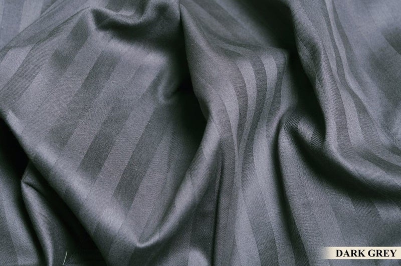 RRC Super Soft Brushed Microfiber Cotton Satin Striped Double Quilt Cover,90X100(Inches) Duvet Cover,228X254(CM) Comforter Cover with Zipper with Four Corner Ties - Image 2