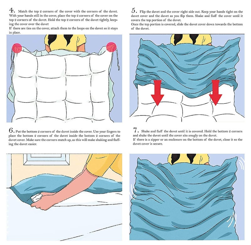 RRC Super Soft Brushed Microfiber Cotton Satin Striped Double Quilt Cover,90X100(Inches) Duvet Cover,228X254(CM) Comforter Cover with Zipper with Four Corner Ties - Image 5