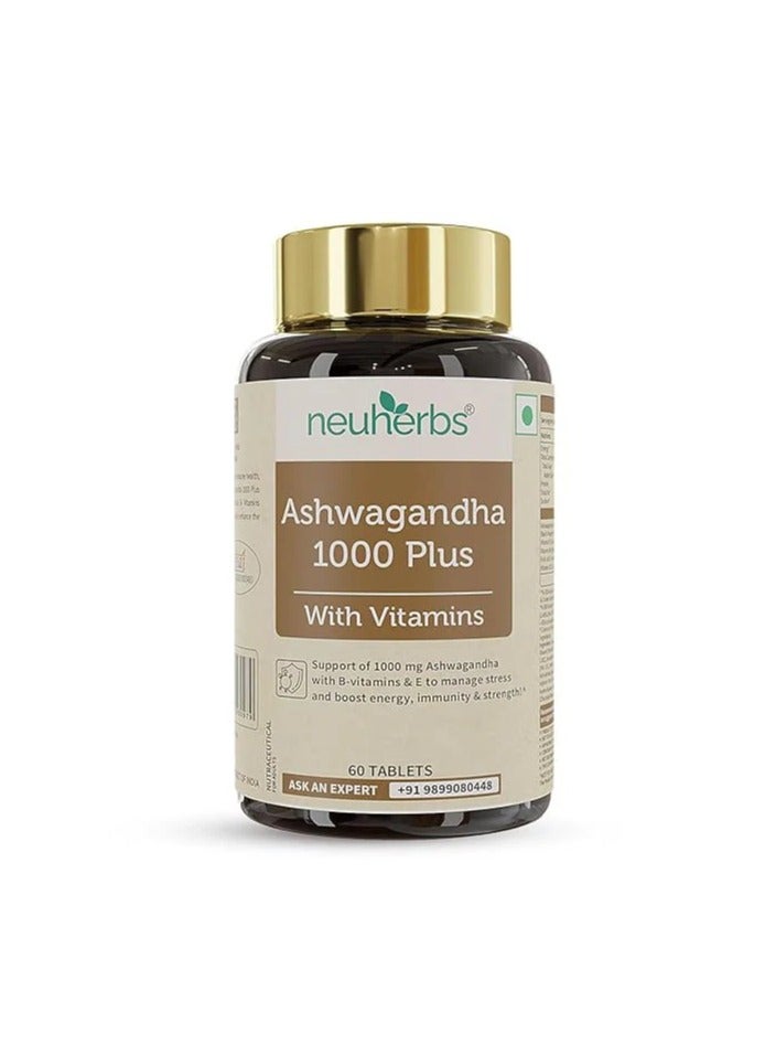Neuherbs Neuherbs Ashwagandha 1000 Plus with Vitamins Tablets 60  - Image 1