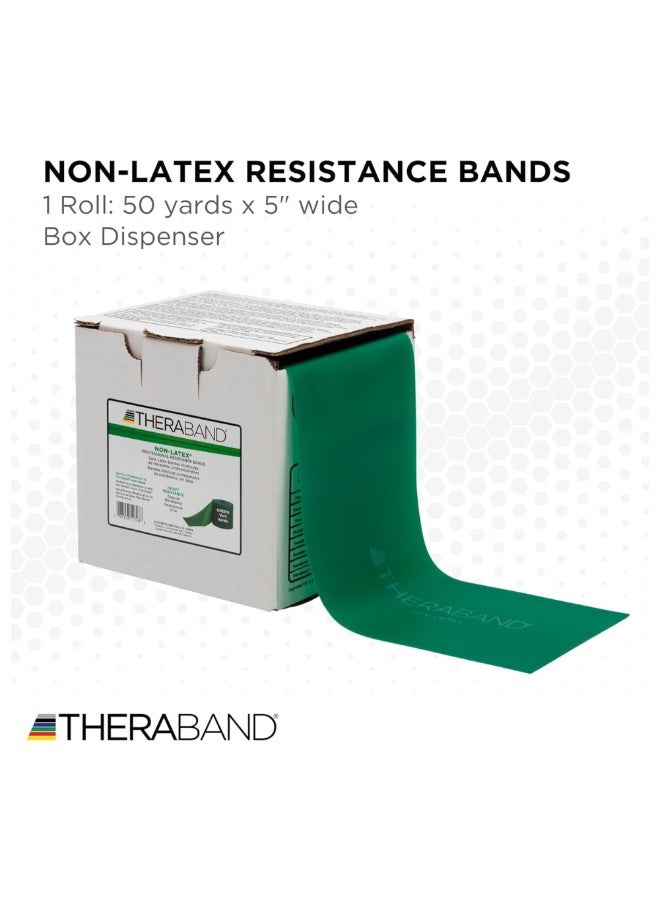 TheraBand Non-Latex Resistance Band (50-Yard Bulk Roll) – Green Intermediate Level 3 – Professional Latex-Free Elastic Band for Physical Therapy, Pilates, and Strength Training - Image 4