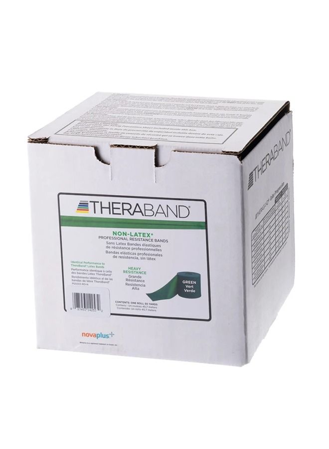 TheraBand Non-Latex Resistance Band (50-Yard Bulk Roll) – Green Intermediate Level 3 – Professional Latex-Free Elastic Band for Physical Therapy, Pilates, and Strength Training - Image 2
