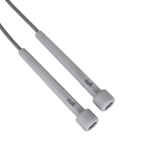 Cult Adjustable Skipping Rope for Men & Women | PVC Jump Rope with Anti-Slip Handles, 360° Smooth Rotation & Length Adjustment | Speed Rope for Cardio, Weight Loss, Endurance & Full Body Workout Grey - Image 1
