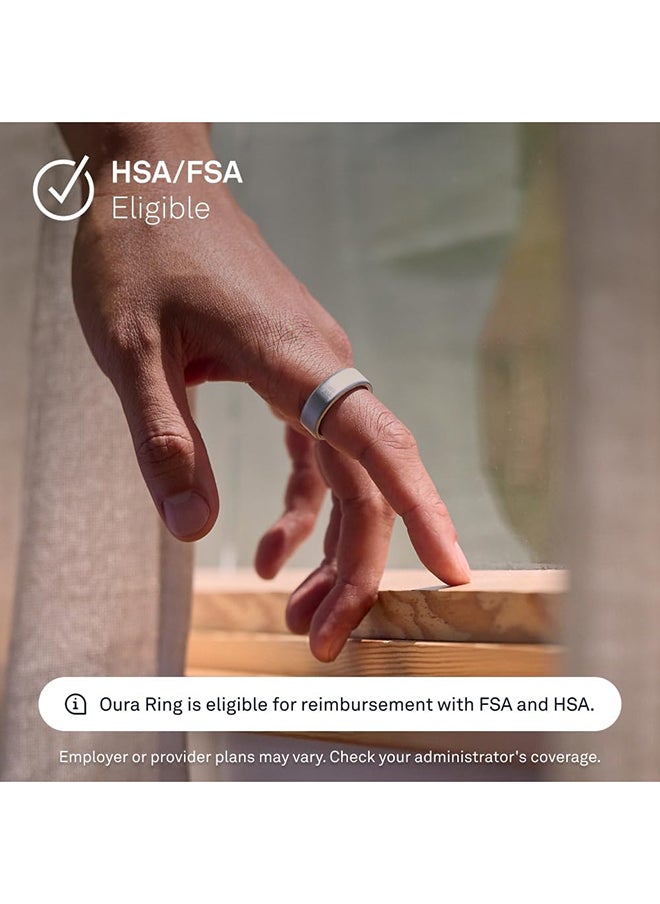 OURA Oura Ring 4 - Silver - Size 11 - Smart Ring - Size First with Oura Ring 4 Sizing Kit - Sleep Tracking Wearable - Heart Rate - Fitness Tracker - Up to 8 Days of Battery Life  - Image 3