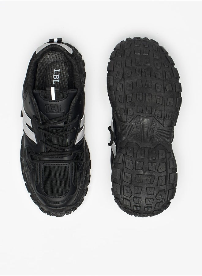 LBL by Shoexpress Textured Sports Shoes with Lace-Up Closure  - Image 3