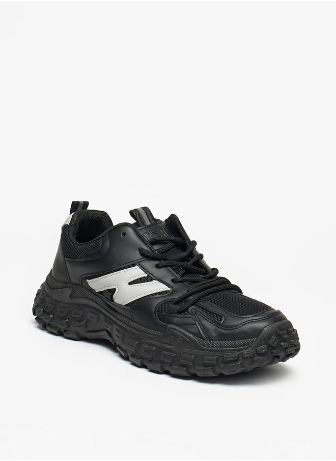 LBL by Shoexpress Textured Sports Shoes with Lace-Up Closure  - Image 2