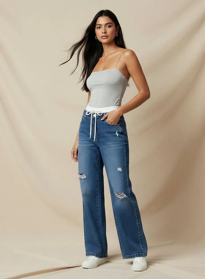 2Xtremz 2Xtremz Jeans with Ripped Accent