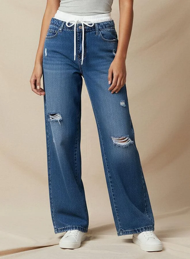 2Xtremz 2Xtremz Jeans with Ripped Accent