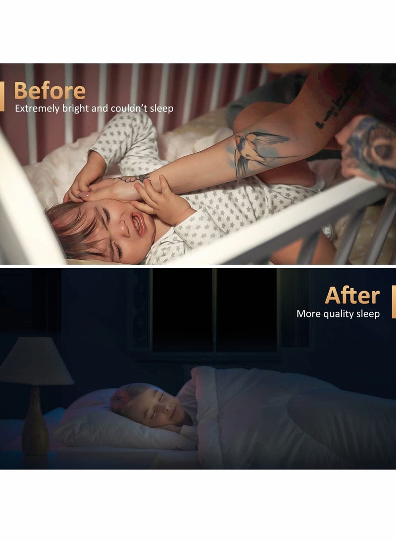 Blackout Blind, Portable Blinds Stick On Window No Drill, Material Curtains for Bedroom Nursery Loft Travel RV Car 100x145cm - Image 3