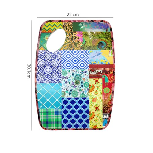 Lemon Tree Ceramic Cutting Chopping Board for Fruit, Vegetable, Kitchen with Handle, Scratch Resistant/Washable/Non Toxic/Anti-Slip/Attractive Ceramic Prints/Cork Base (Multicolor A) - Image 2