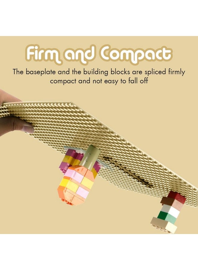 Lekebaby Classic Baseplates Building Base For Building Bricks 100% Compatible With Major Brands-Baseplate 10" X 10", Pack Of 6 (Sand Color) - Image 3
