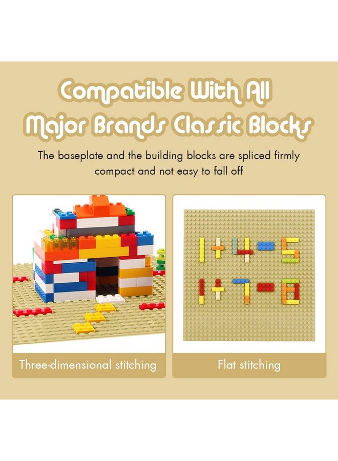 Lekebaby Classic Baseplates Building Base For Building Bricks 100% Compatible With Major Brands-Baseplate 10" X 10", Pack Of 6 (Sand Color) - Image 5