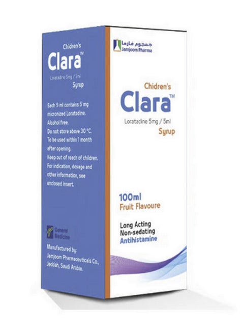 CLARA 5MG5ML SYRUP 100ML