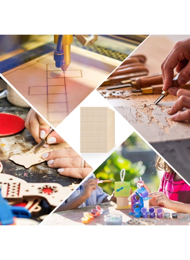 SLASA 36-Pack Basswood Sheets – 1/16" x 12 x 12 Inch (1.5mm) – Unfinished Square Plywood Boards for Laser Cutting, Wood Burning, DIY Crafts, Painting & Model Carving - Image 4