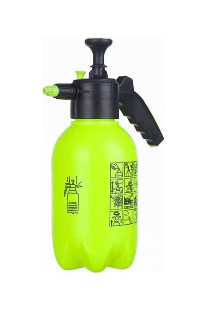 Generic Garden Pressure Sprayer – 2 Liter Capacity – Hand Pump Operated, Multi-Purpose for Plant Watering . Features an adjustable nozzle for versatile spray patterns and a safety pressure release valve. (Neon Green) - Image 1