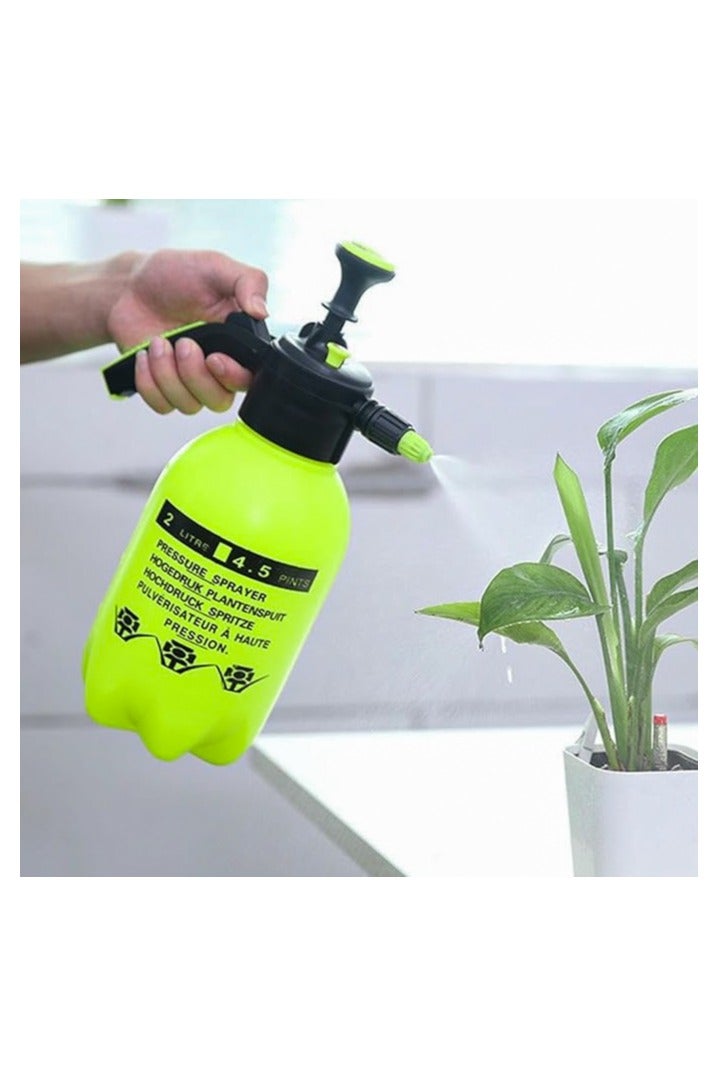 Generic Garden Pressure Sprayer – 2 Liter Capacity – Hand Pump Operated, Multi-Purpose for Plant Watering . Features an adjustable nozzle for versatile spray patterns and a safety pressure release valve. (Neon Green) - Image 2