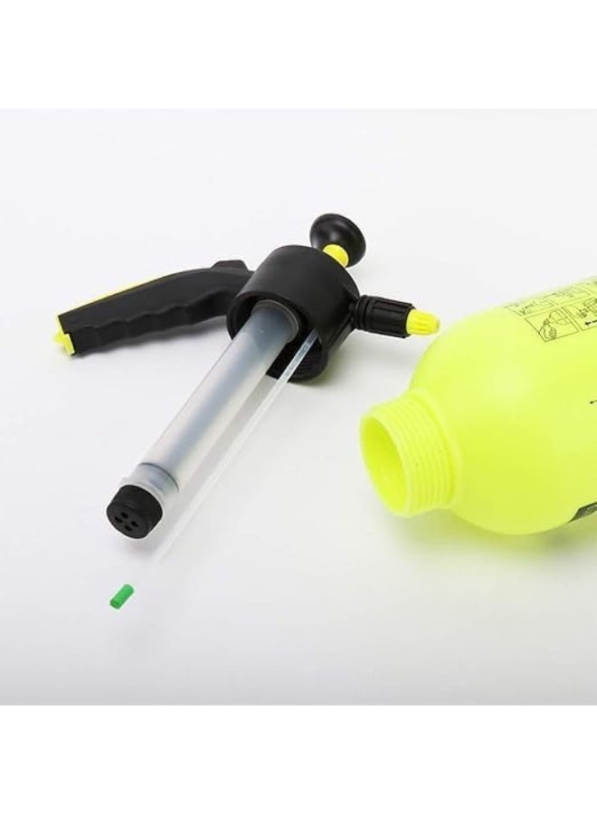 بخاخة مضخة للحديقة بسعة 2 لتر، تعمل بالضغط اليدوي، متعددة الاستخدامات لري النباتات. مزودة بفوهة قابلة للتعديل لتناسب احتياجات الري المختلفة، وتتميز بصمام أمان لتخفيف الضغط. (أصفر) - Image 2