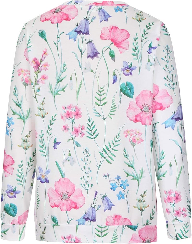 cheekyglo Sweatshirt Women's Long Sleeve Crewneck Blouse Casual Print Oversize Pullover Comfy Loose Fit Fall Tunic Tops - Image 3