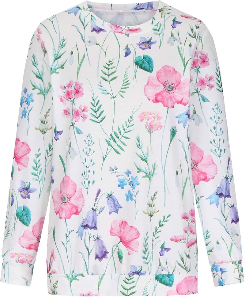 cheekyglo Sweatshirt Women's Long Sleeve Crewneck Blouse Casual Print Oversize Pullover Comfy Loose Fit Fall Tunic Tops - Image 2