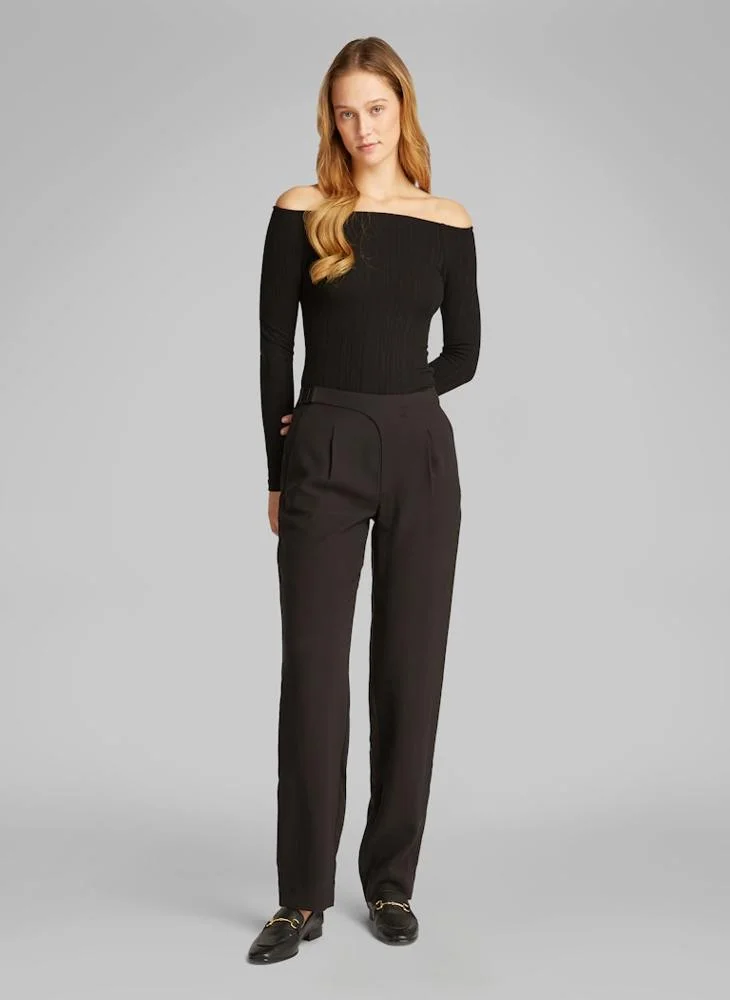 كالفن كلاين جينز Bardot Ribbed Knitted Top