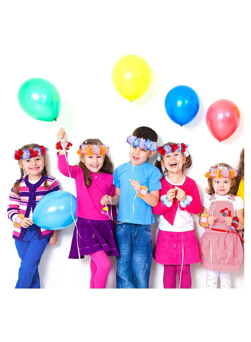 Zikra Hawaiian Leis Luau Party Favours Tropical Flower for Kids or Adults Supplies Summer Beach Vacation Theme Decorations Birthday Party 10 Pcs - Image 3