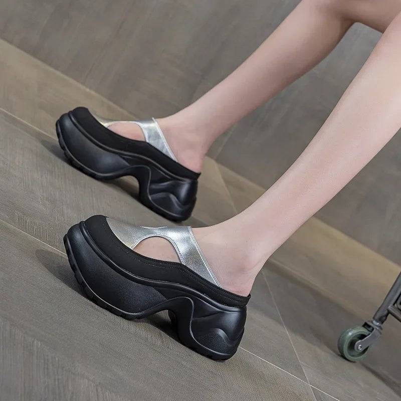 Women''s Thick-Soled Closed-Toe Slippers for Petite Individuals, 2026 New Model, Slip-On, Casual, Fashionable, Versatile Outdoor Sandals - Image 3