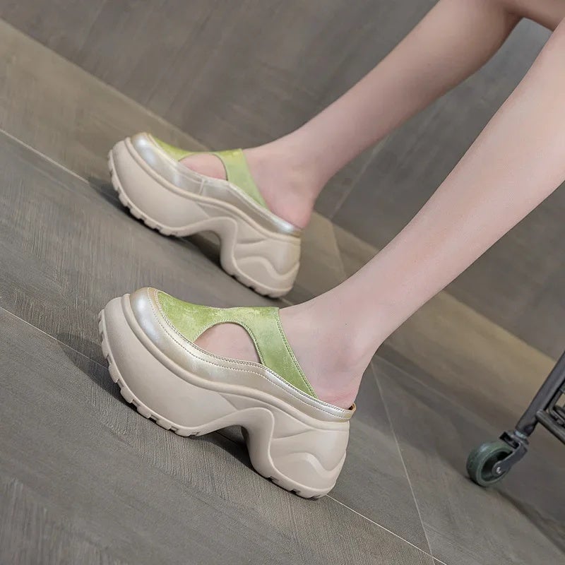Women''s Thick-Soled Closed-Toe Slippers for Petite Individuals, 2026 New Model, Slip-On, Casual, Fashionable, Versatile Outdoor Sandals - Image 2
