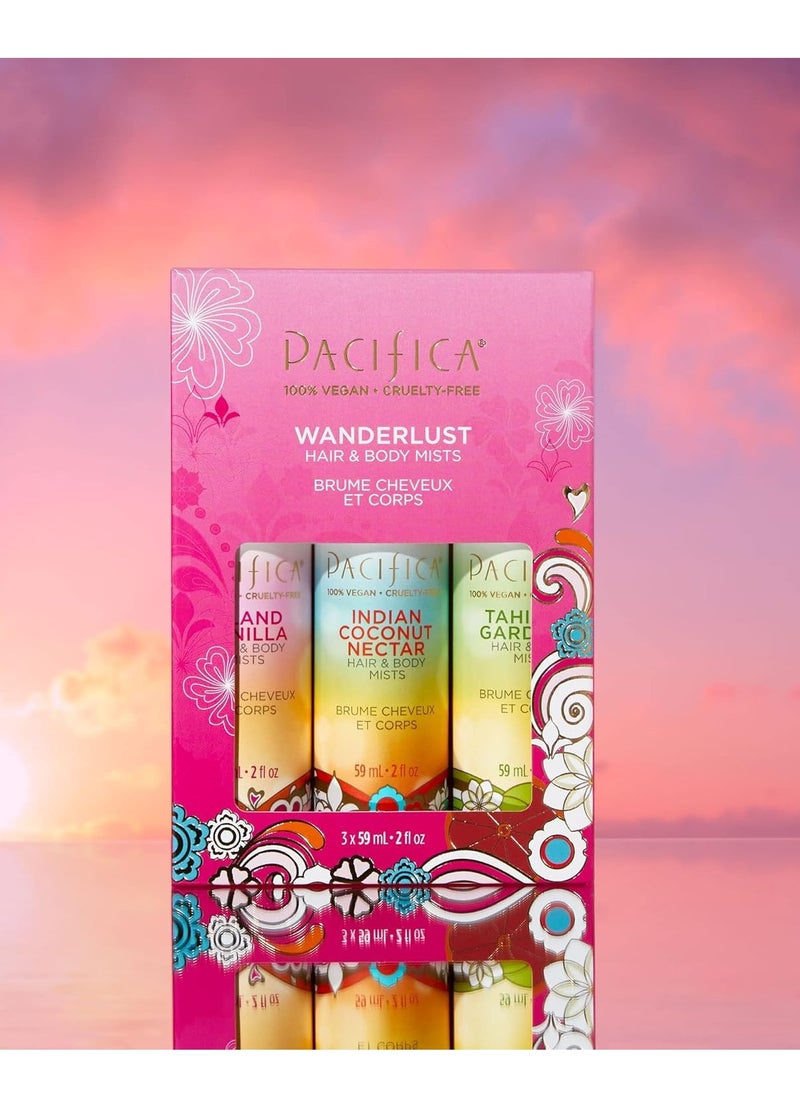 Pacifica Pacifica Beauty | Clean Hair Perfume + Body Spray Sampler Set | Discovery Kit | Island Vanilla, Dream Moon Fragrance | Travel Size Mini | 6 scents | Vegan & Cruelty Free  - Image 3