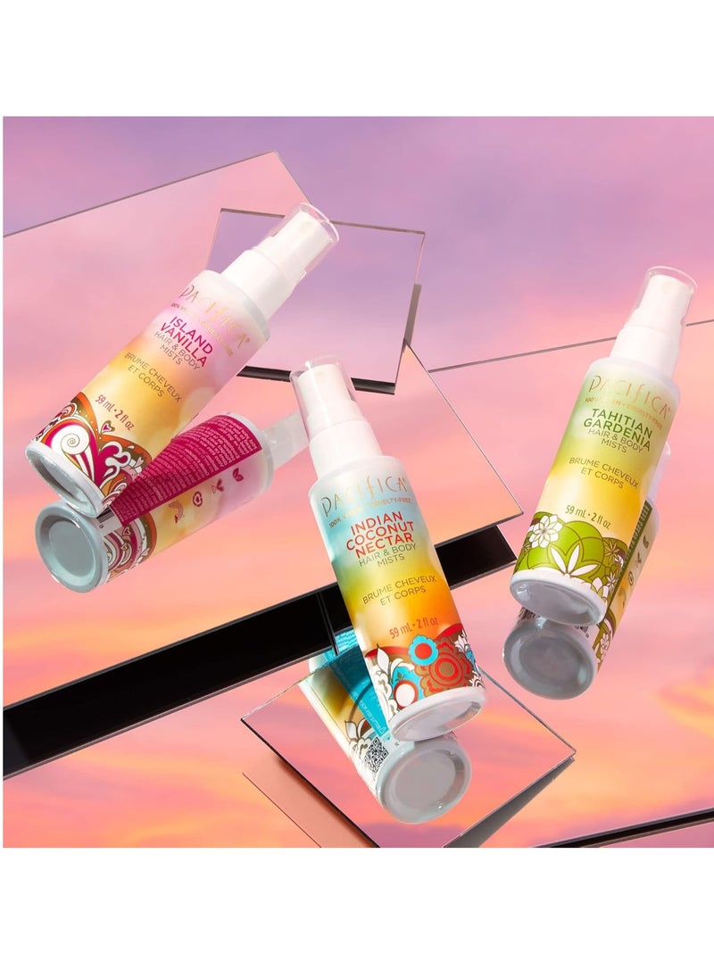 Pacifica Pacifica Beauty | Clean Hair Perfume + Body Spray Sampler Set | Discovery Kit | Island Vanilla, Dream Moon Fragrance | Travel Size Mini | 6 scents | Vegan & Cruelty Free  - Image 5