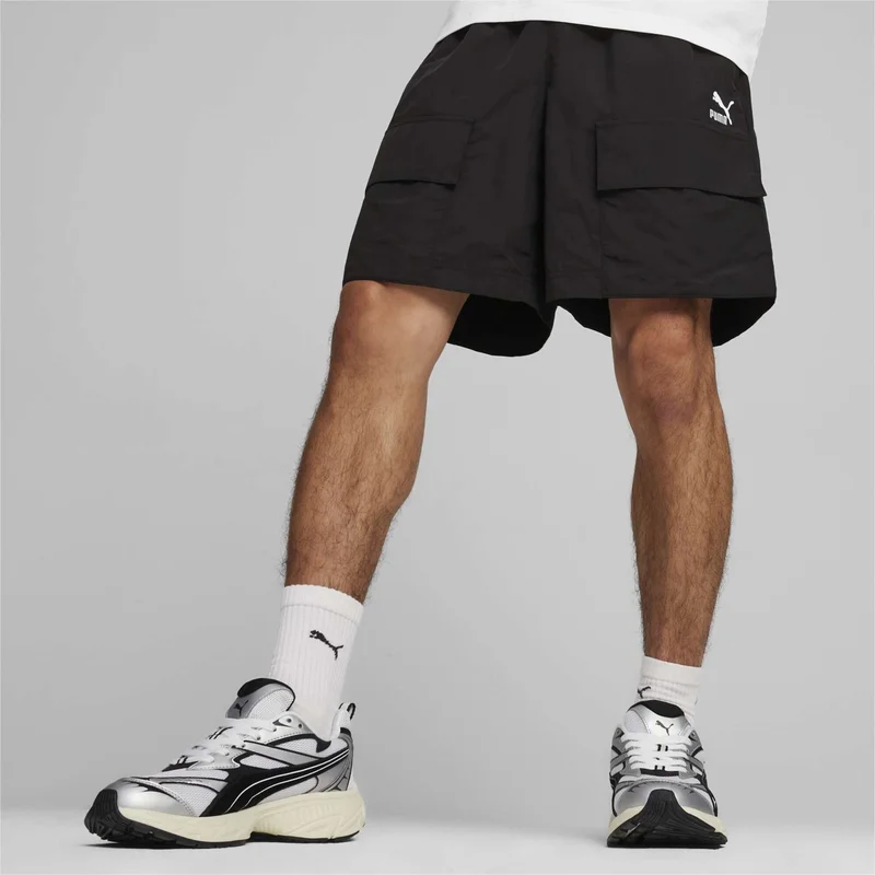 PUMA Men's Black Classics Cargo Shorts 7" Wv Black Men's Shorts