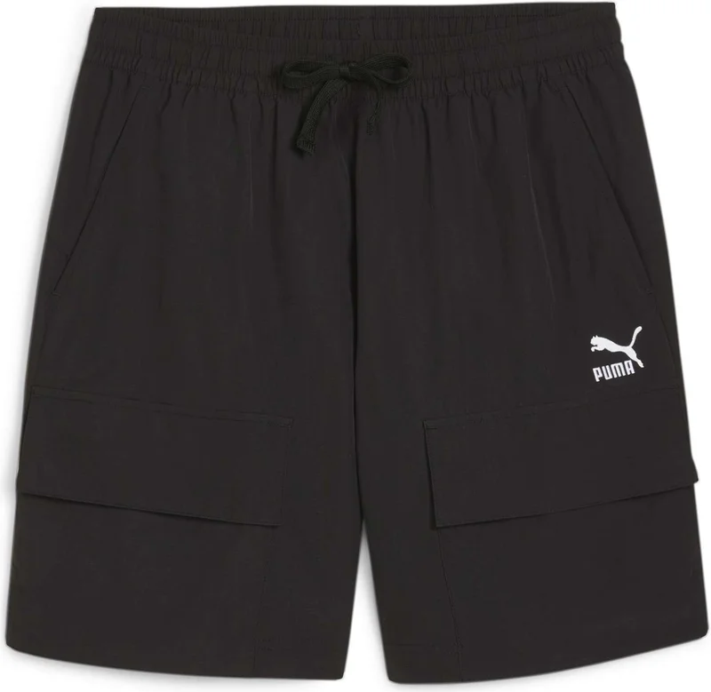 PUMA Men's Black Classics Cargo Shorts 7" Wv Black Men's Shorts