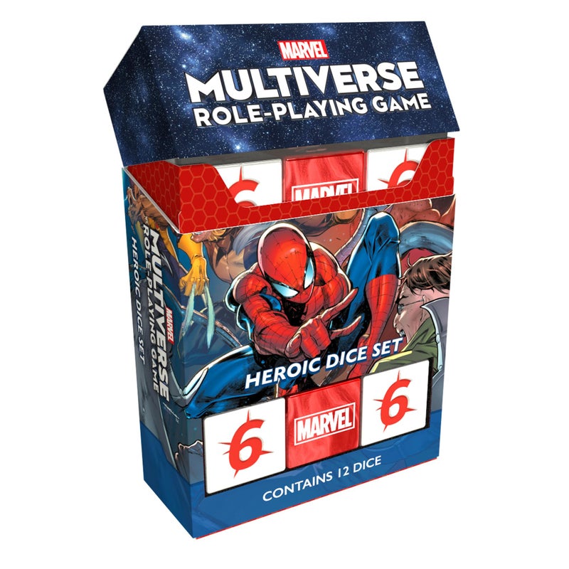 CMON Marvel Multiverse Role-Playing Game Heroic DICE Set Acrylic Dice for Immersive Experience, Official Game Accessory for The Marvel Multiverse RPG - Made by CMON - Image 1