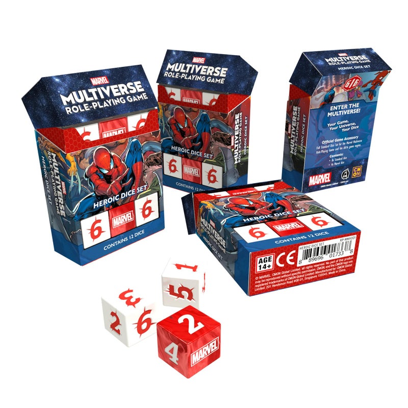 CMON Marvel Multiverse Role-Playing Game Heroic DICE Set Acrylic Dice for Immersive Experience, Official Game Accessory for The Marvel Multiverse RPG - Made by CMON - Image 4