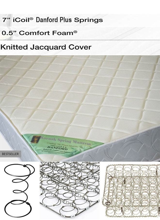 KARNAK - Danford Plus Orthopedic Comfort Support Spring Mattress Size 140x190x20 Cm - Image 1