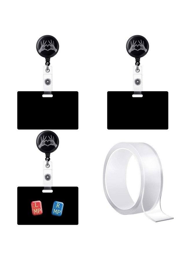 زنون 3 قطع بكرات شارة قابلة للسحب Xray Tech شارة بكرة مجموعة حامل علامة بكرات شارة قابلة للسحب حامل علامة Xray بكرة للممرضات والأطباء والمدرسين وعمال المكاتب - Image 1